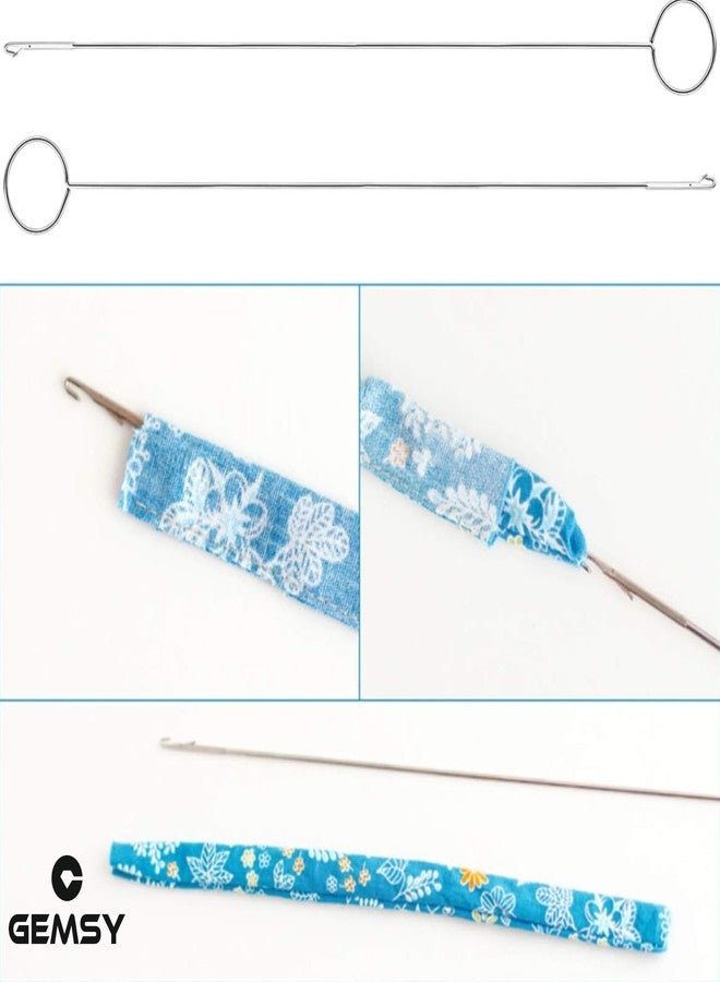 GEMSY مجموعة إبر خطافية من Gemsy للخياطة، خطاف لقلب الحلقات - أدوات مثالية للتطريز، والعقد، وأنابيب الشرائط المائلة - مصنوعة من الفولاذ المقاوم للصدأ - مثالية لعمل حلقات الأزرار، والزخارف، وإغلاقات الضفدع - حسّن مشاريع الخياطة الخاصة بك - Image 4